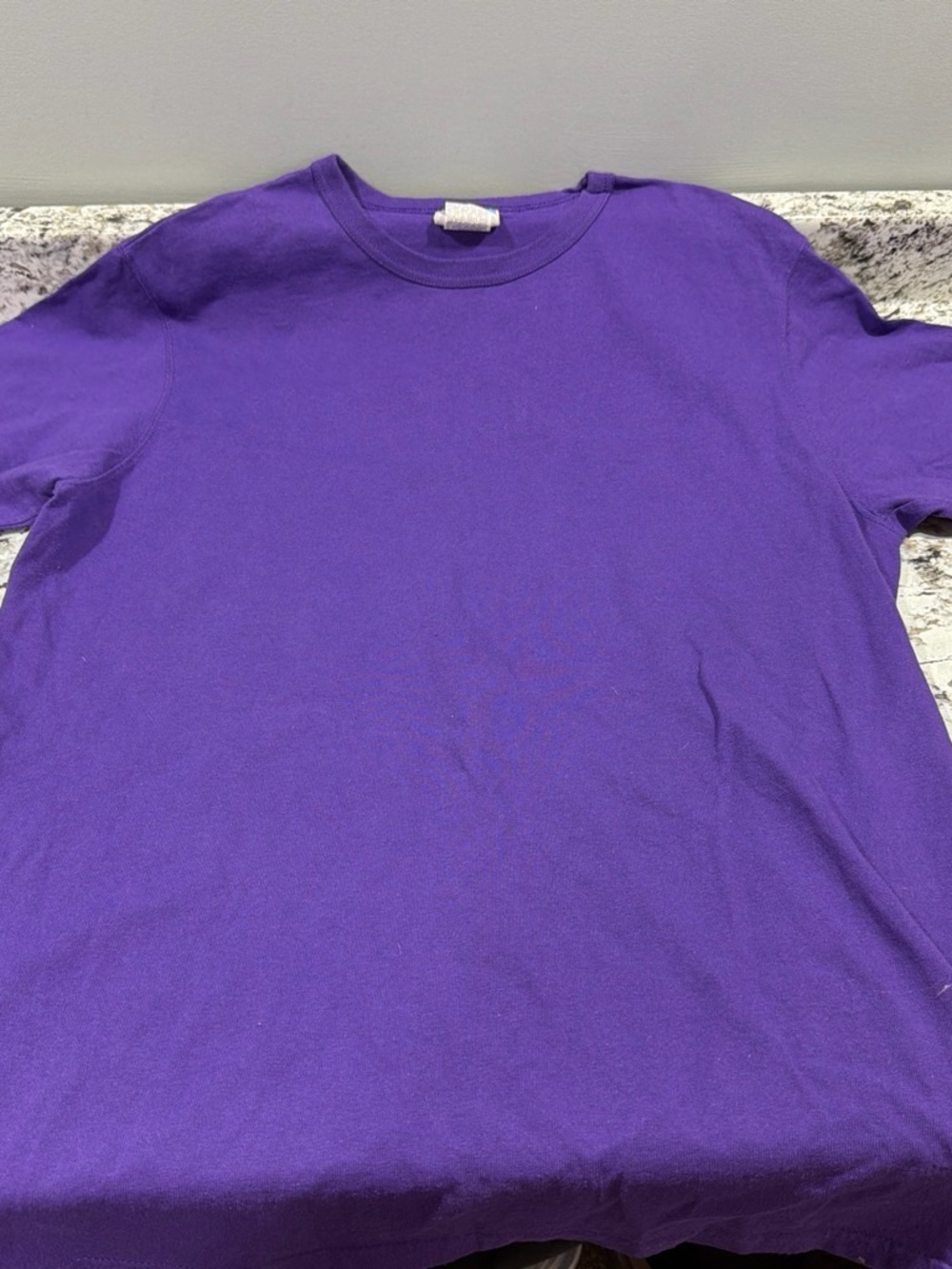 Champion Men's Purple Short Sleeve Crew T-Shirt